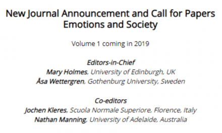 Emotions and Society – Call for Papers 2019