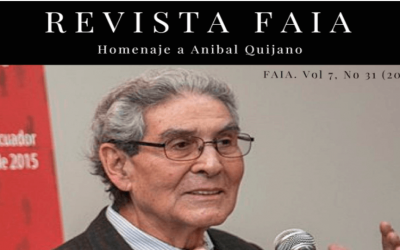 Revista FAIA  Vol 7, No 31 (2018) Edición en homenaje a Anibal Quijano