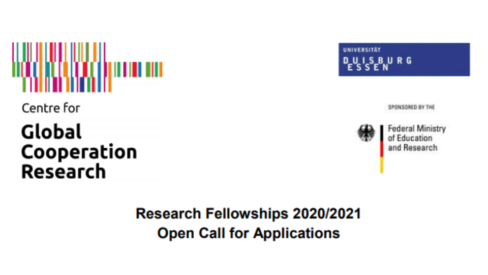 Call for Applications for Postdoc and Senior Researcher Fellowships; KHK/Centre for Global Cooperation Research, University Duisburg-Essen