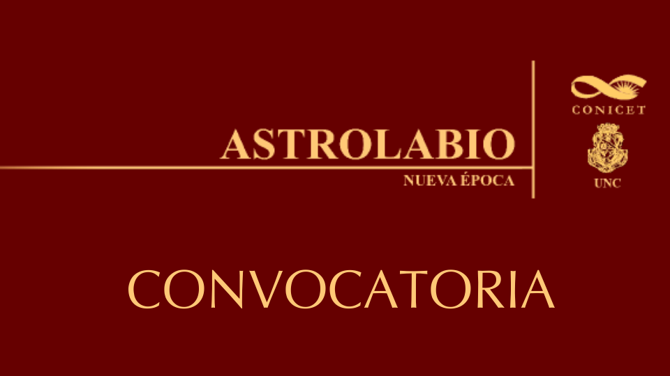 Convocatoria de artículos para la sección monográfica Revista Astrolabio