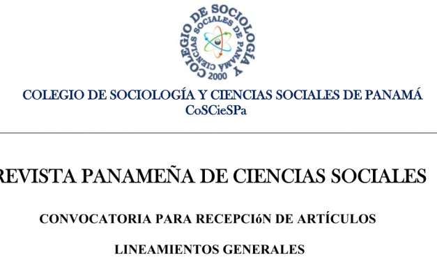 Convocatoria Revista Panameña de Ciencias Sociales 2020