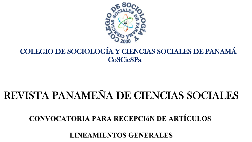 Convocatoria Revista Panameña de Ciencias Sociales 2020