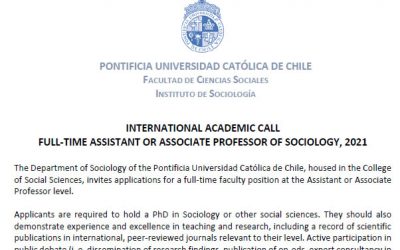 FULL-TIME ASSISTANT OR ASSOCIATE PROFESSOR OF SOCIOLOGY, 2021