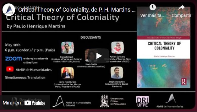 VIDEO: Lanzamiento del Libro: Critical Theory Coloniality