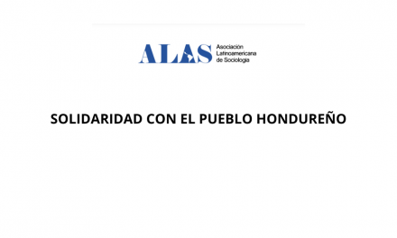 COMUNICADO DE SOLIDARIDAD CON EL PUEBLO HONDUREÑO